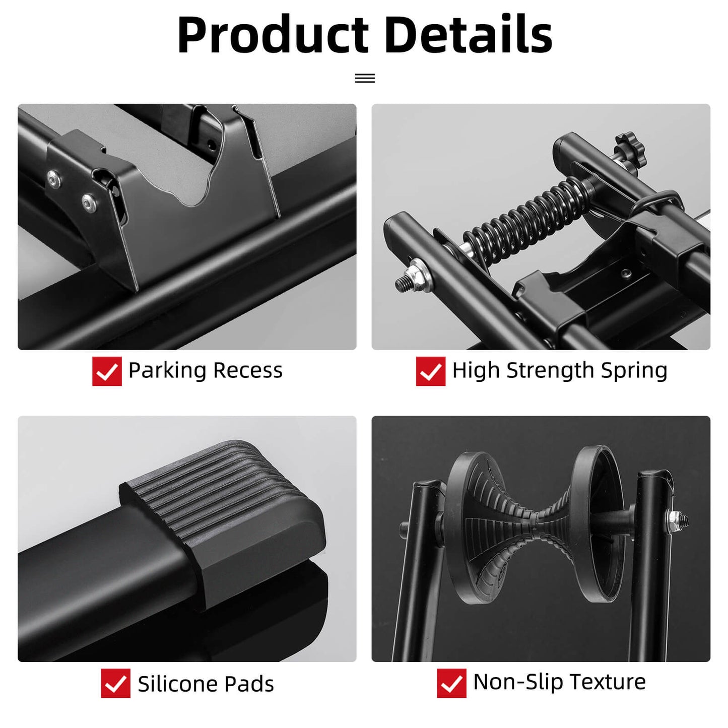 ROCKBROS Foldable Bike Stand Portable Bicycle Rack for Easy Storage